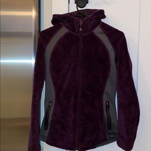 Fuzzy Eddie Bauer hooded zip-up